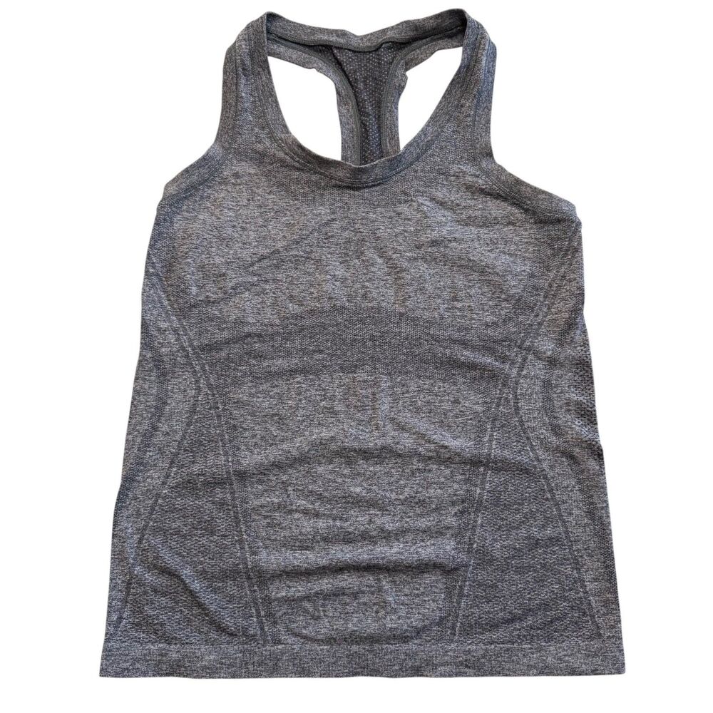 Athleta Momentum Seamless Racerback Tank Top Women's Medium Heathered Gray